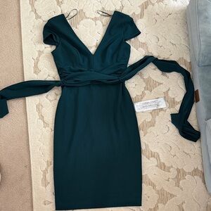 Green dress the population dress with tag still attached